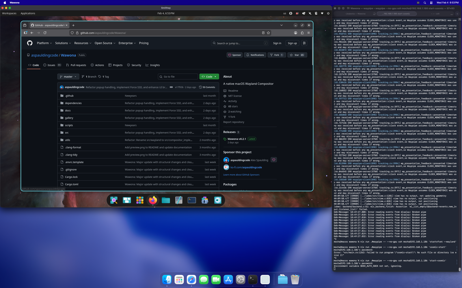 COSMIC
                        nested in
                        Wawona
