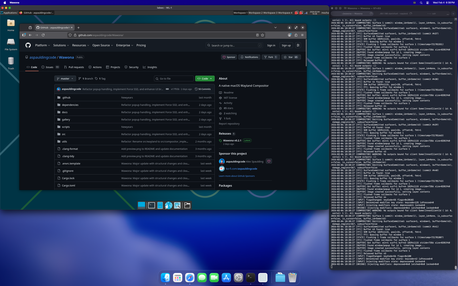 XFCE
                        nested in
                        Wawona